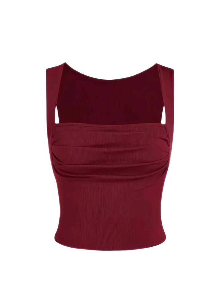 Burgundy Ruched Top