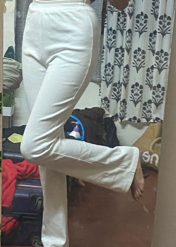White Flared Leggings