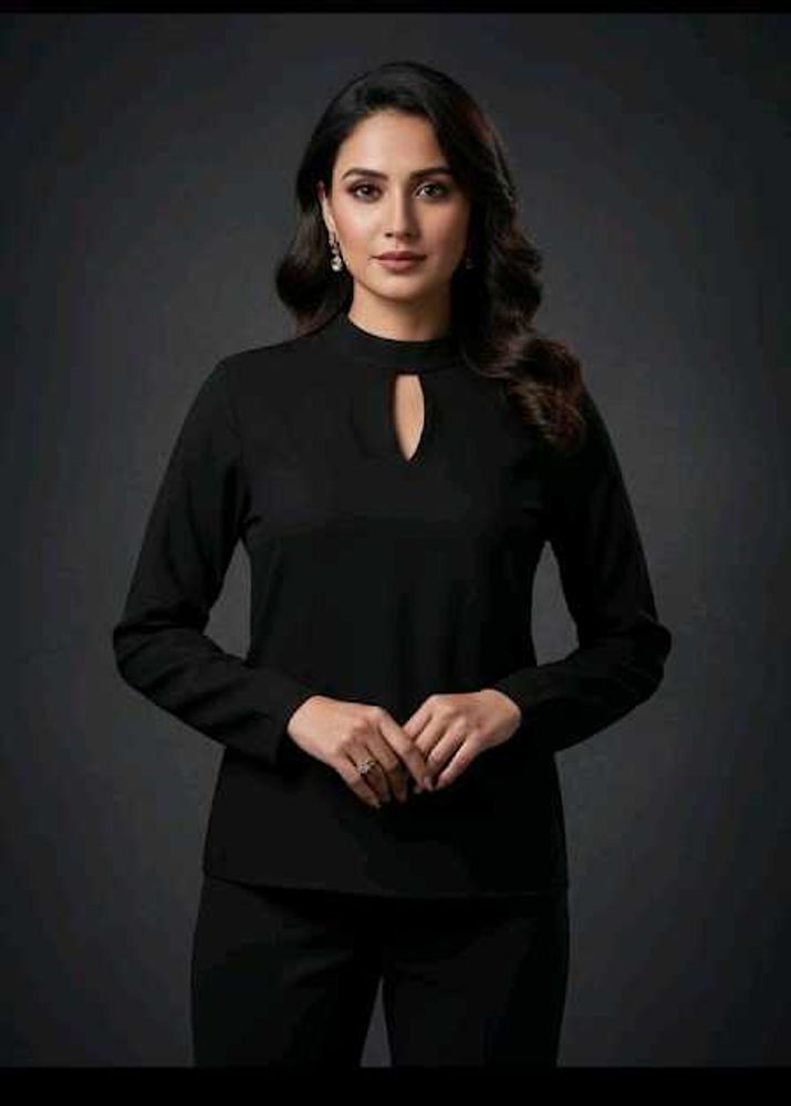 Black Keyhole Top