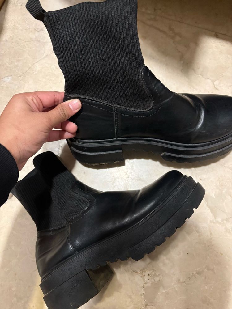 Black Sock Boots