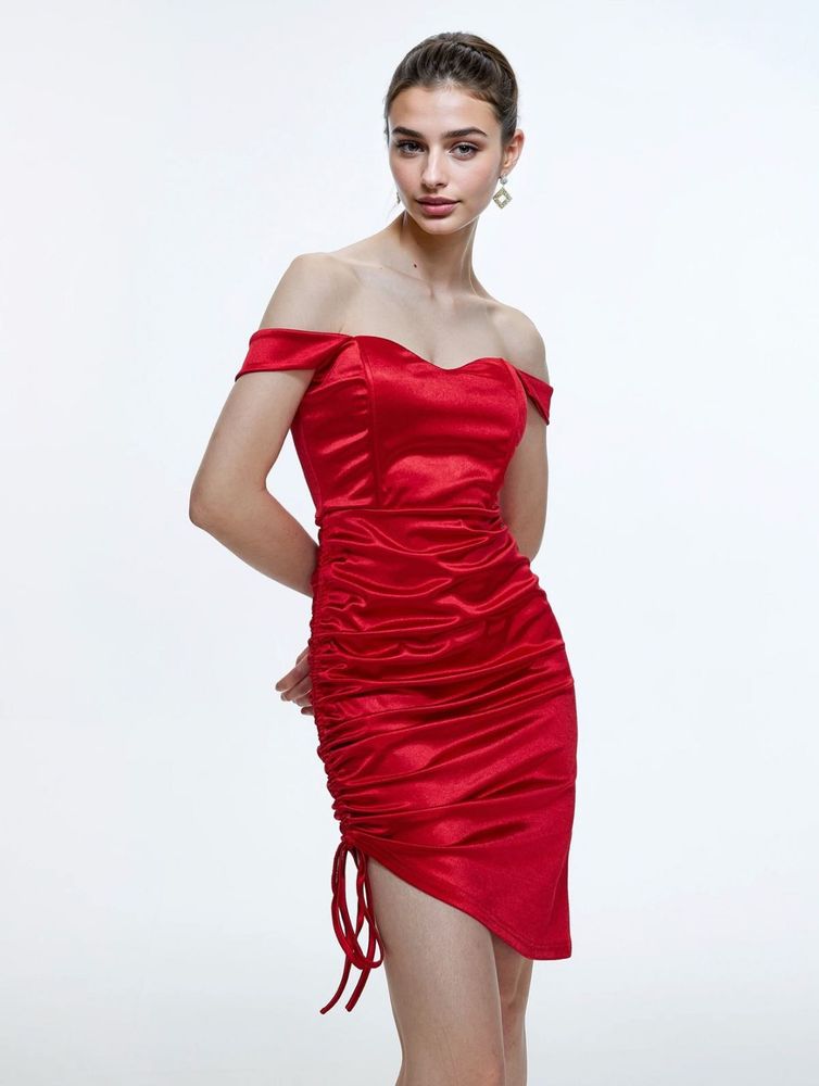 URBANIC Red Bodycon Mini Dress