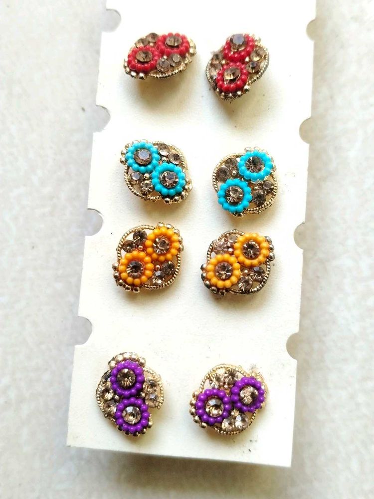 Colorful Stud Earring Set