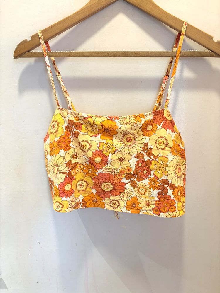 Back Tie Beautiful Floral Top