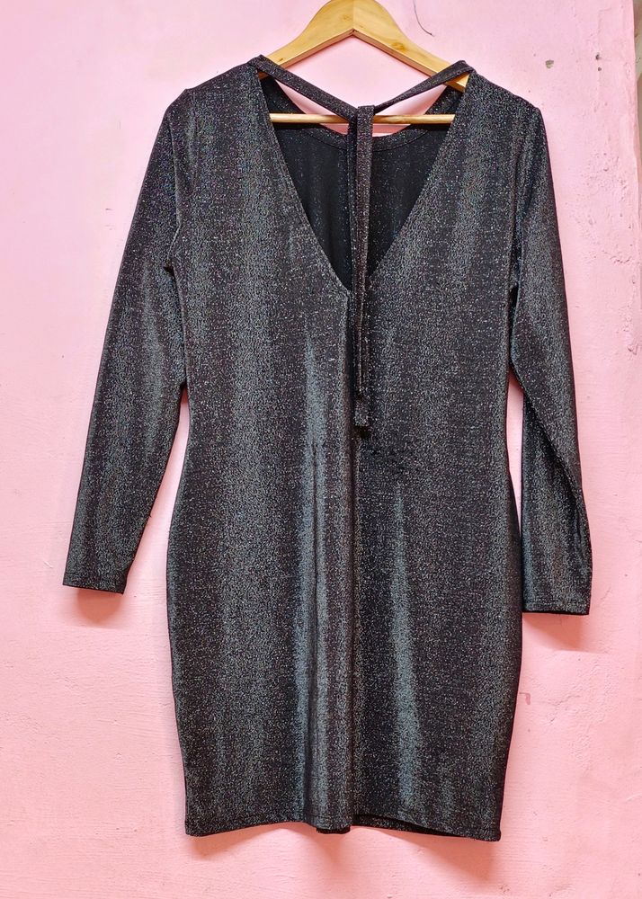 Hotdeal❤️‍🔥H&amp;M Black Velvet Sparkly Dress Women&#39;s