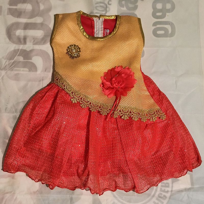 Newand Unused Beautiful Pink Frock For Baby