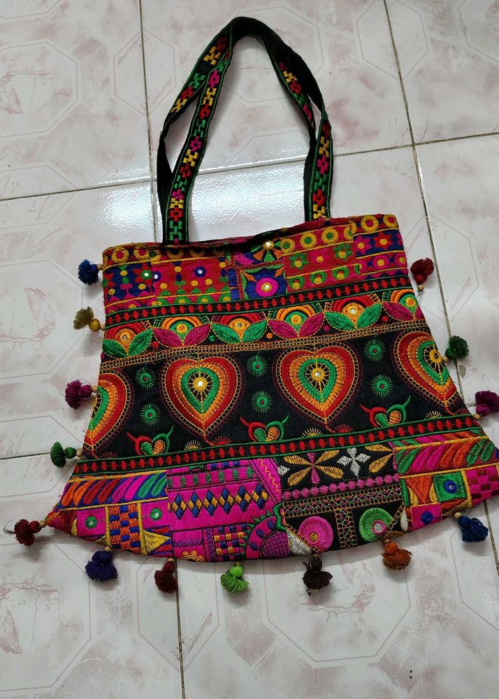 Rajasthani Embroidered Tote Bag