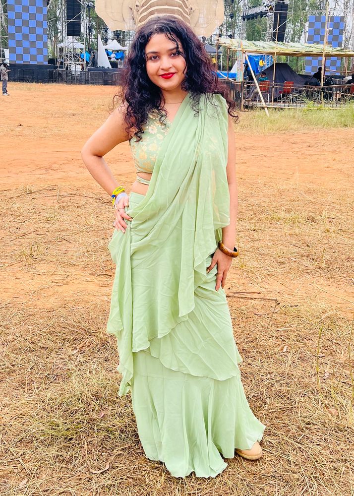 Soft Chiffon Pre Draped Saree