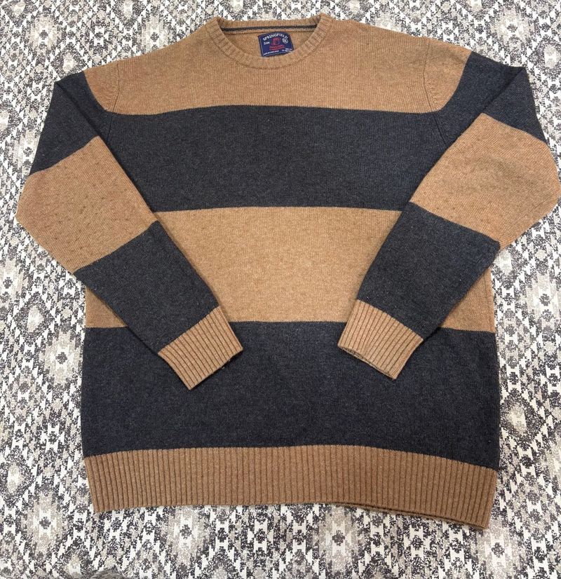 Striped Wool Blend Sweater