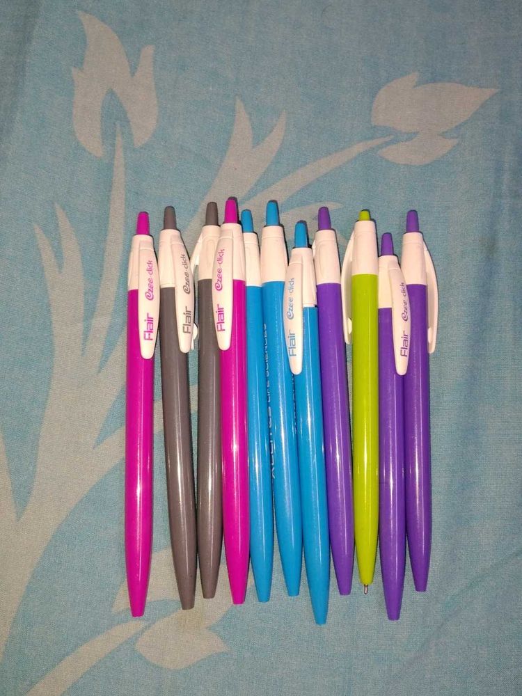 Combo Of 11pieces Flair Ezee Blue Ball Pen