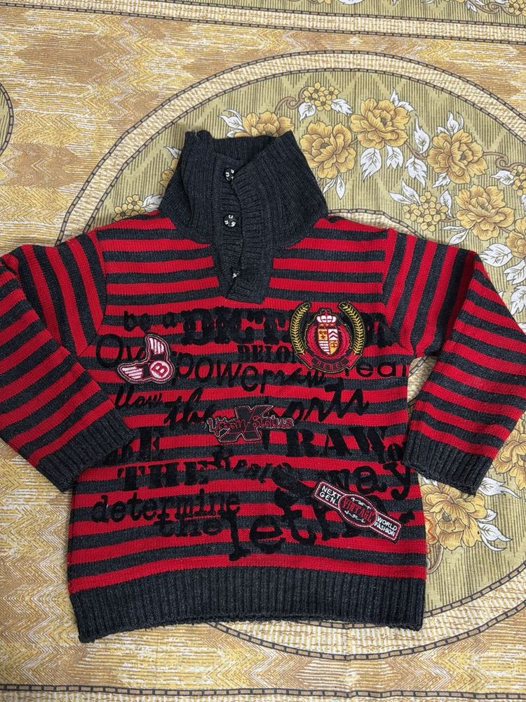 Boy&#39;s Striped Knit Sweater