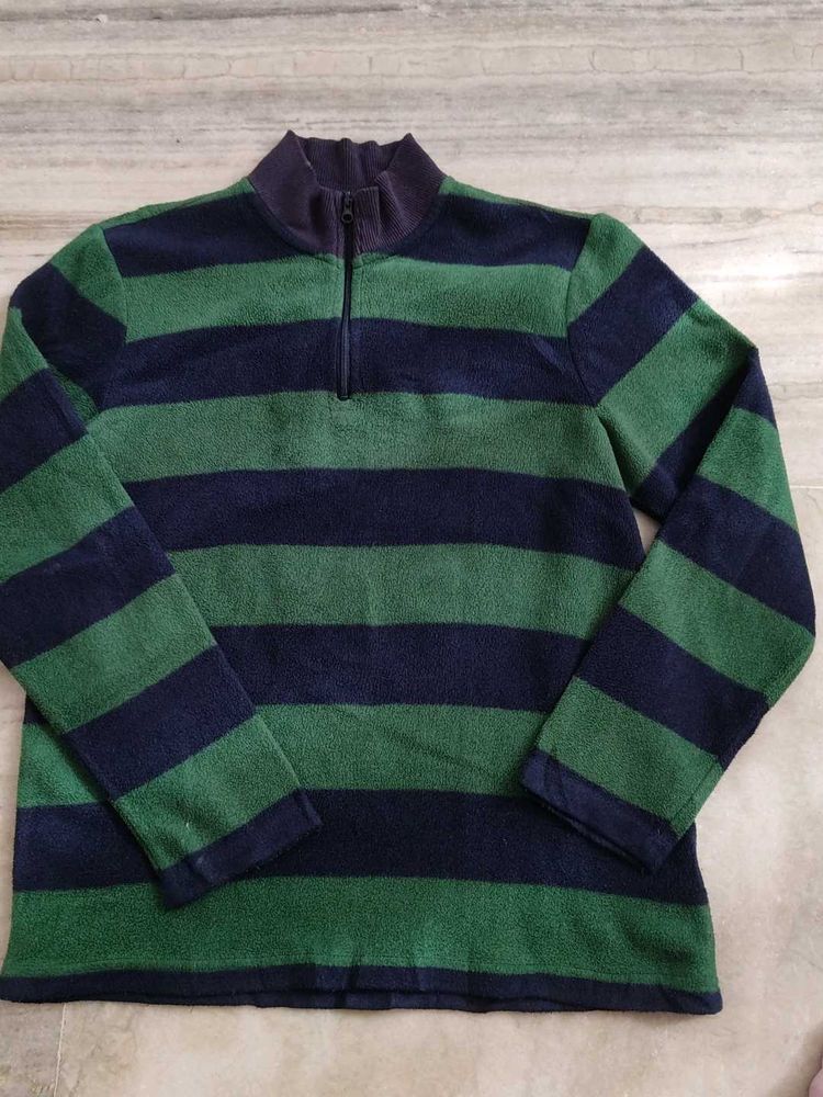 Striped Fleece Pullover