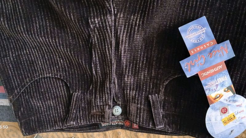 DARK BROWN VELVET PANT (TOTALLY NEW)