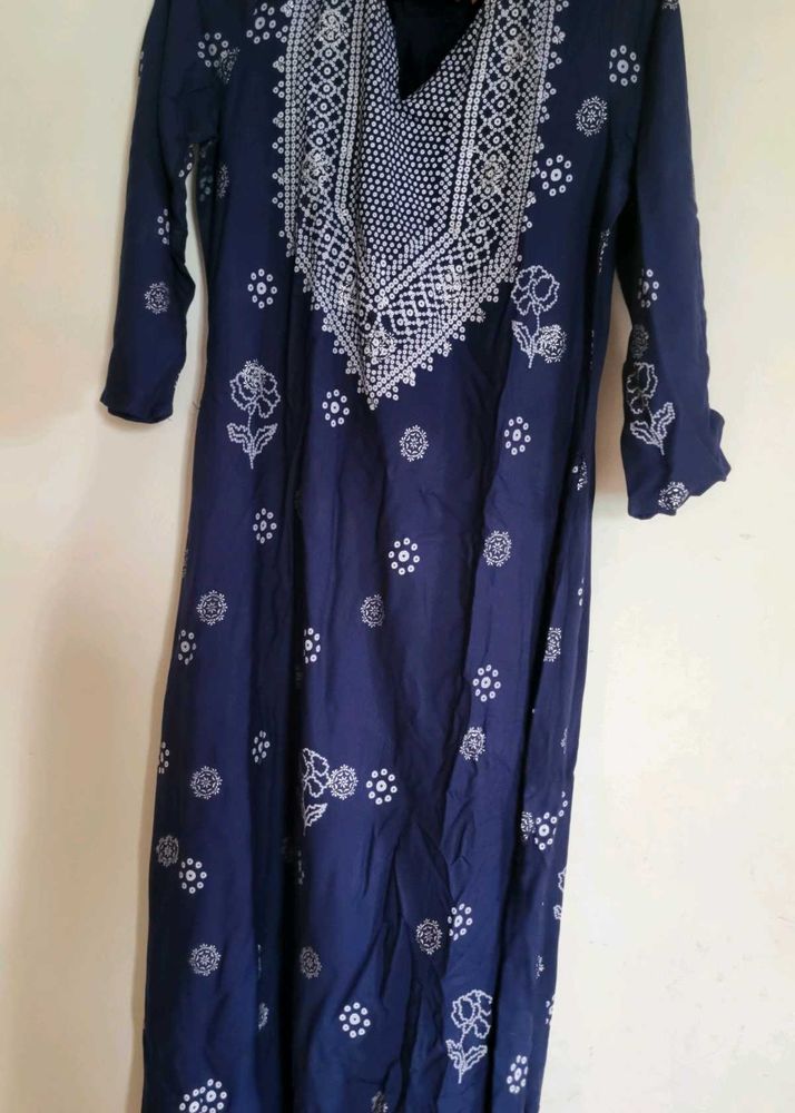 Elegant Blue Printed Kurti
