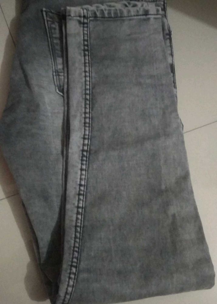 Grey Wash Denim Jeans