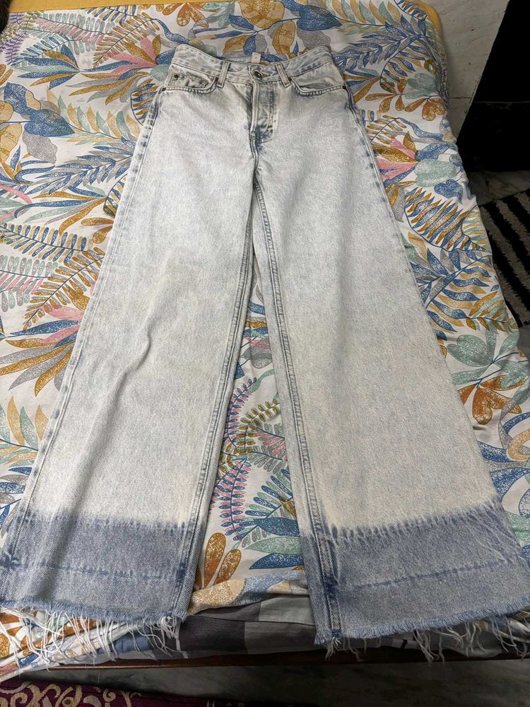 Wide Leg Denim Jeans