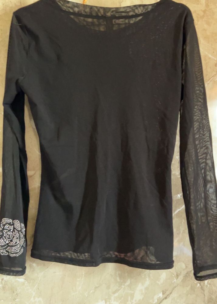 Black Sequin Top