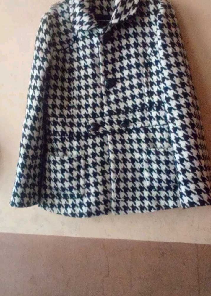 Houndstooth Print Jacket