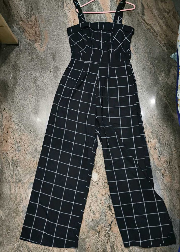 Chic Plaid Jumpsuit
