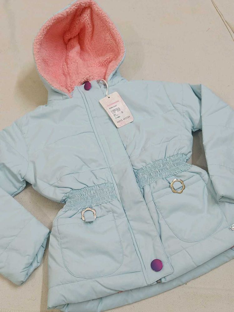 Cute Girls&#39; Light Blue Jacket