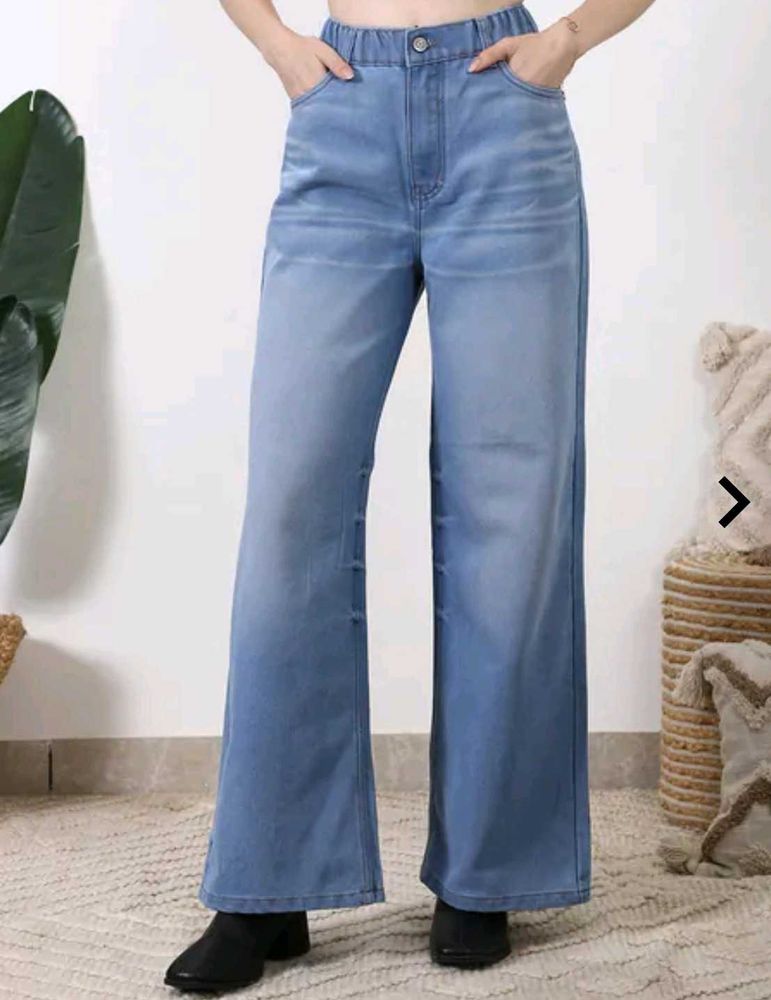 Wide Leg Denim Jeans