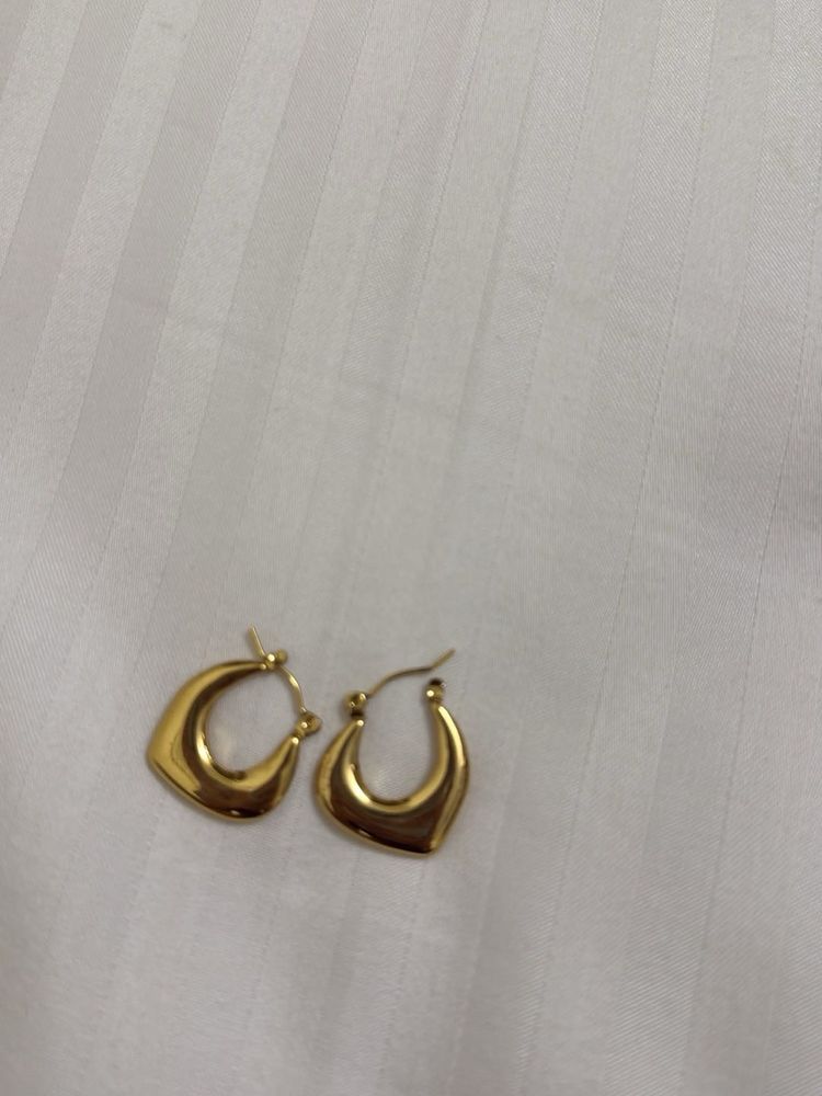 Gold Tone Hoop Earrings