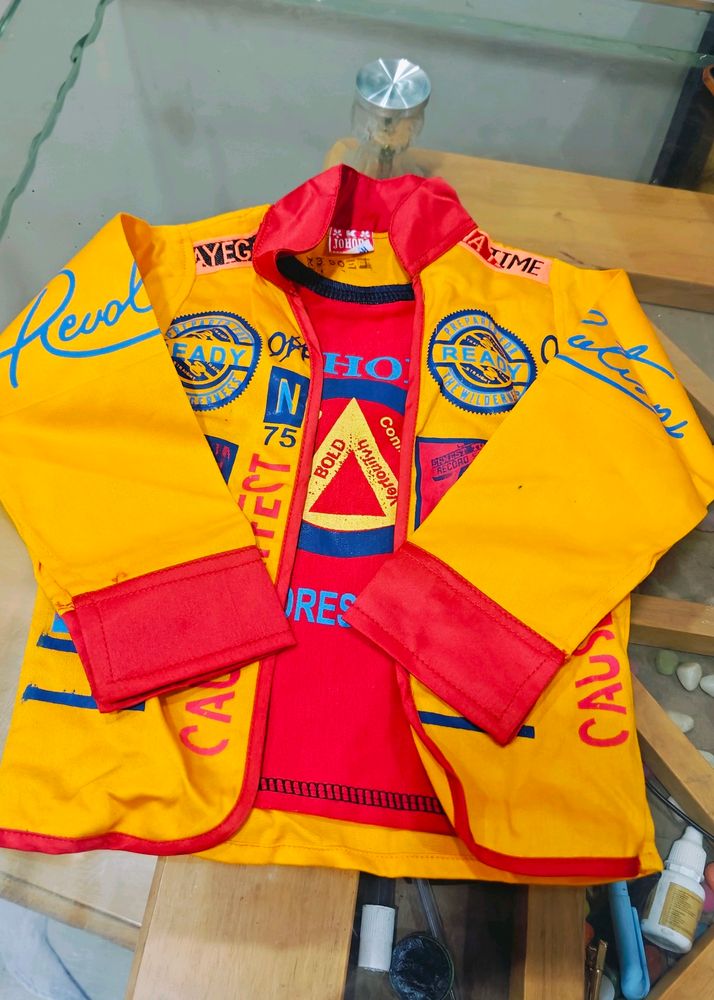 New Baby Boy Dress With Attach Jacket