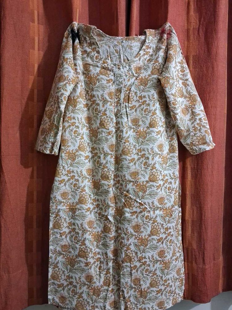 Floral Print Kurta