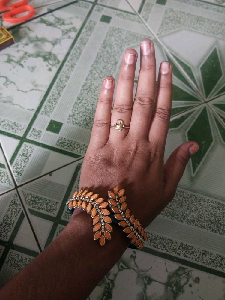 Beautiful Bangle Type Bracelet Silk Thread