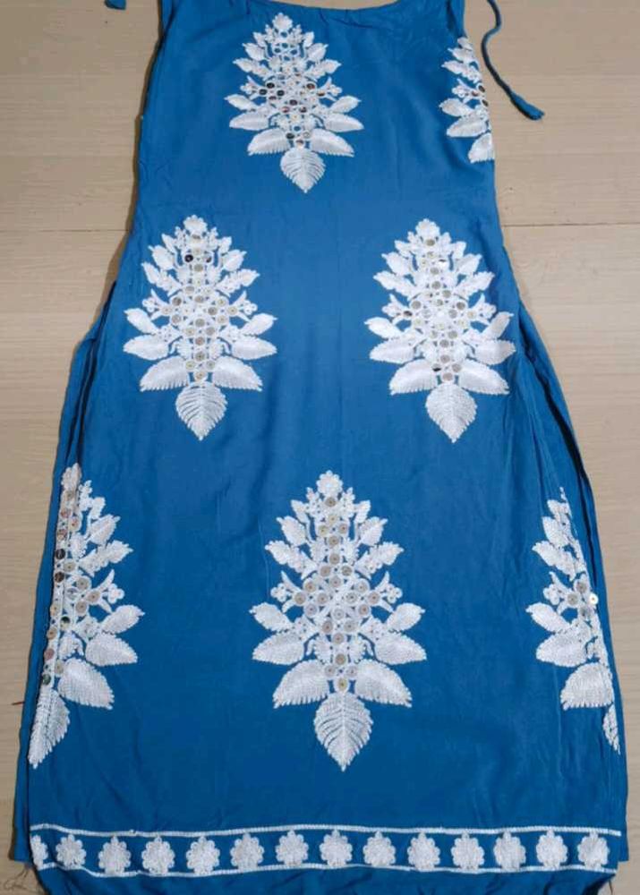 Blue Embroidered Tunic