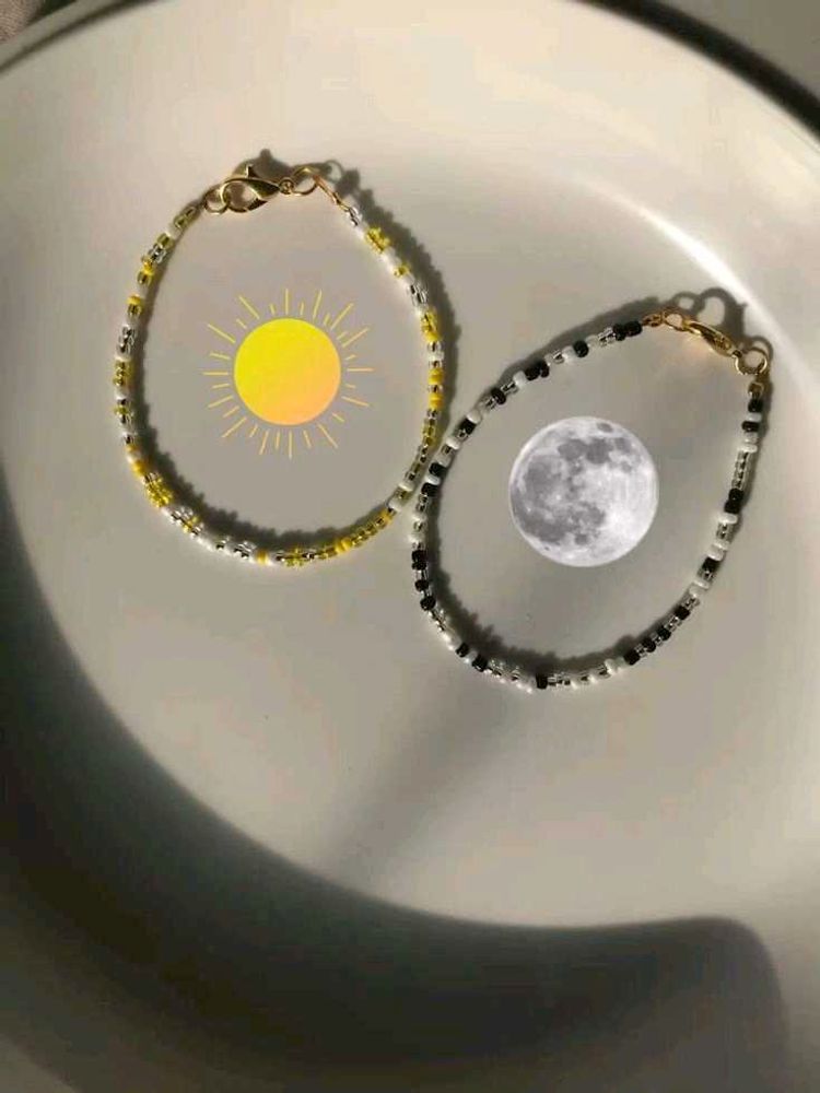 Sun &amp; Moon Beaded Bracelet Set