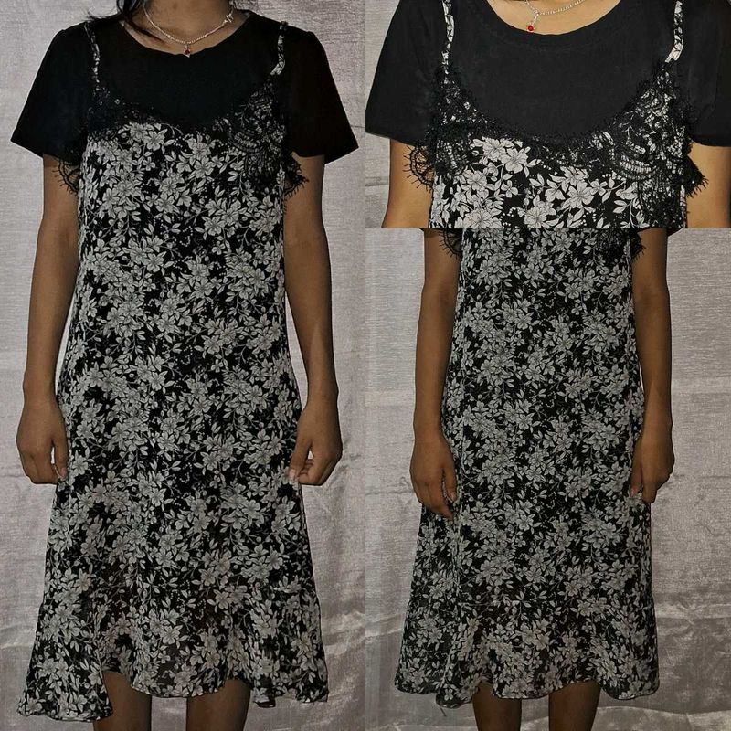 Printerest Korean Cute Frock Dress Outfit