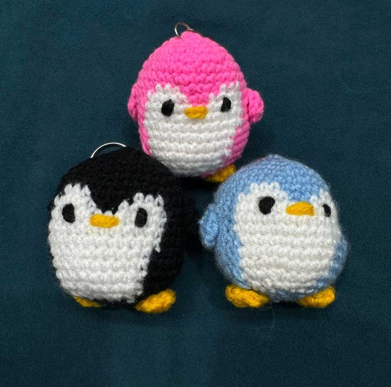 Crochet Penguin Keychains