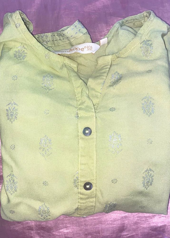 Green Printed Top