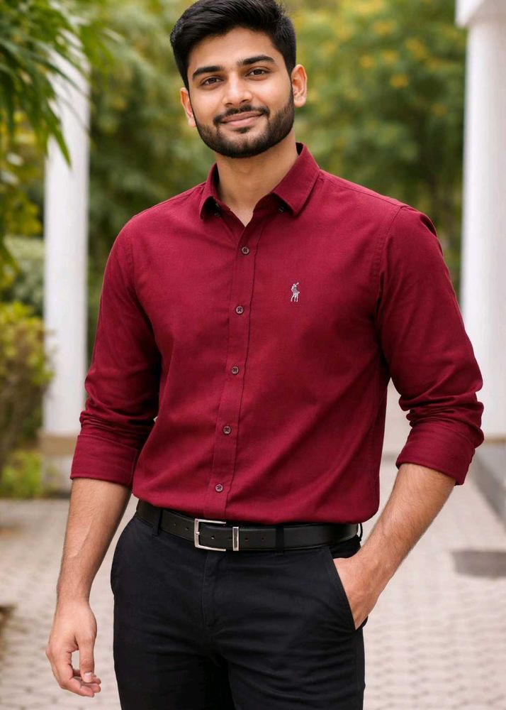 Maroon Casual Shirt