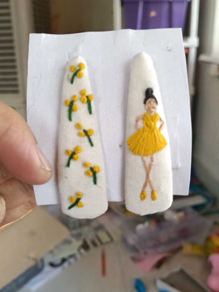 Embroidery Hair Clip