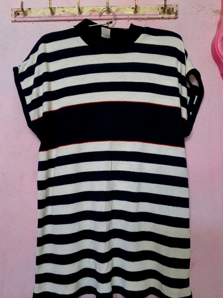 Striped Knit Mini Dress💙