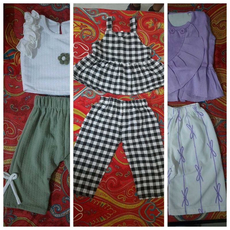 3 Coord Sets For Infant Girls 9 To 12 Months