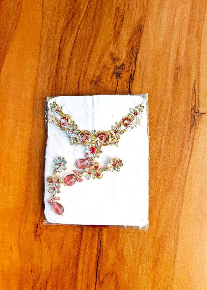 Brand New Artificial Stone Studded Jewellery Set.