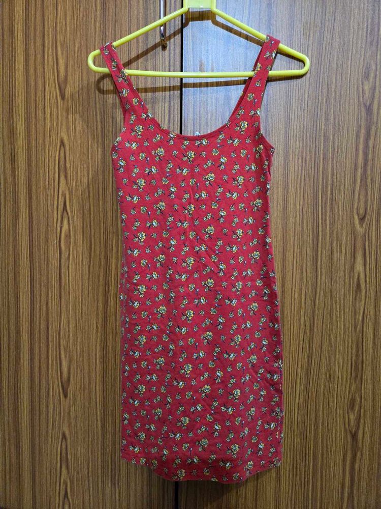 Forever 21 Red Mini Printed Dress