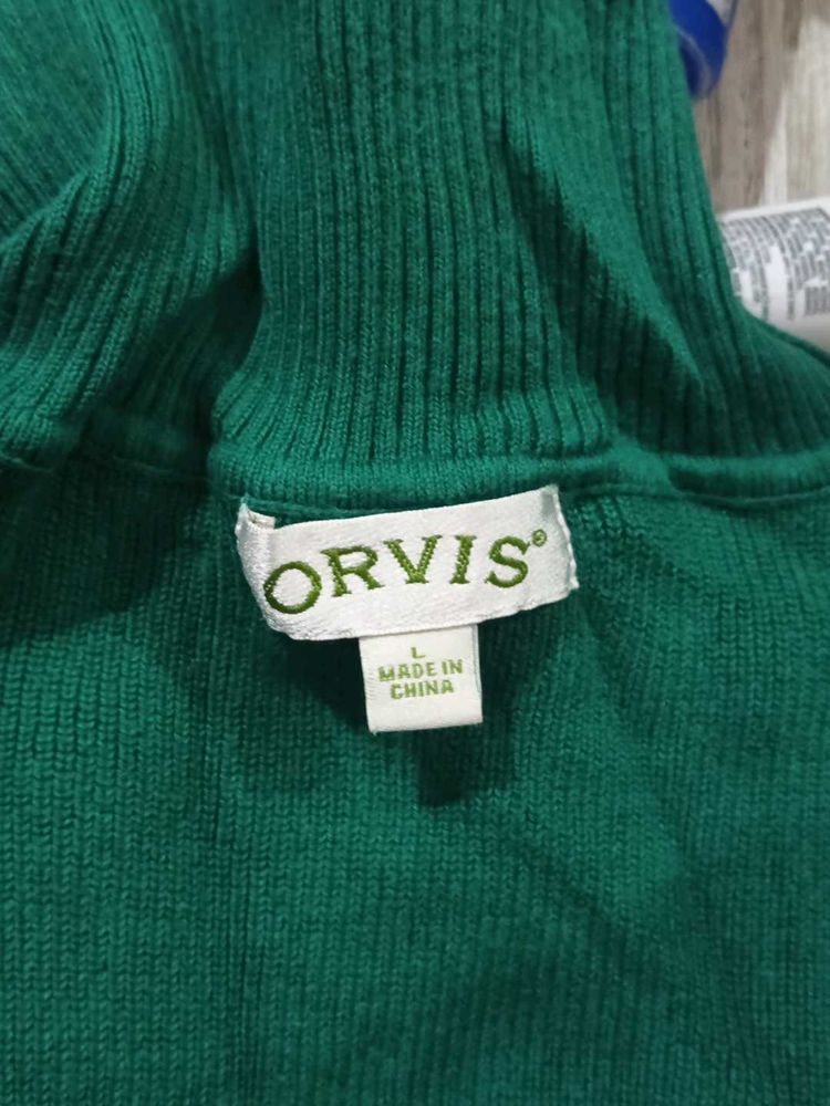 Orvis Green Turtleneck Sweater