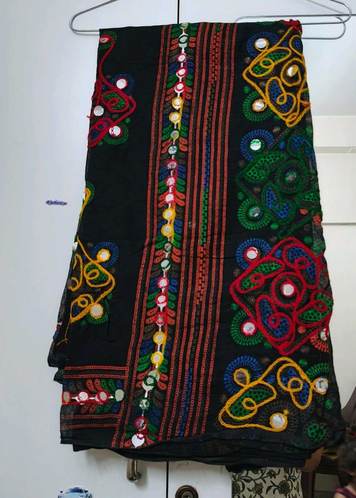 Black Mirror Work Rajasthani Dupatta