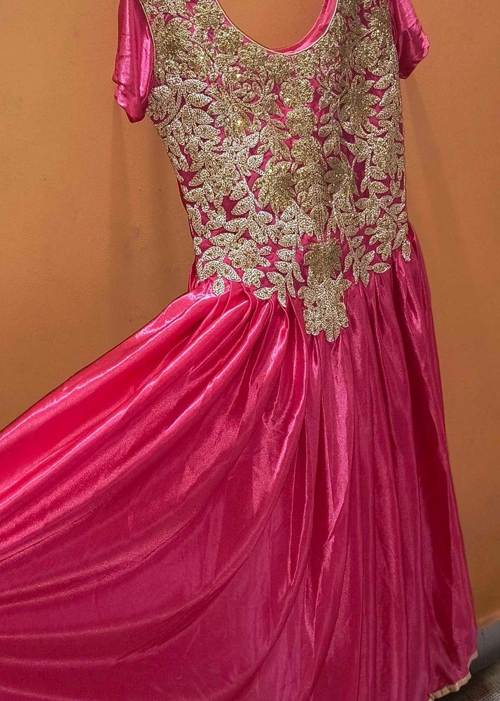 Elegant Pink Ethnic Gown