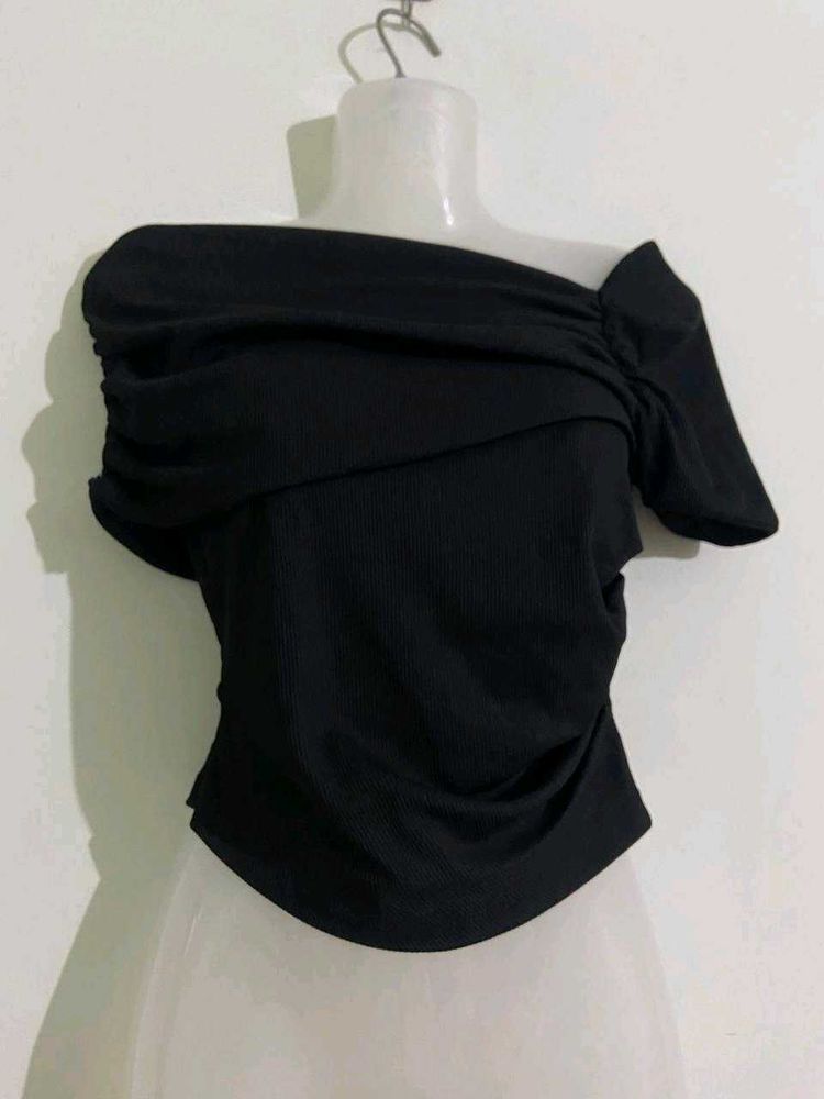 Black Off-Shoulder Top