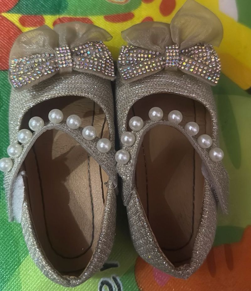 Sparkly Golden Baby Shoes