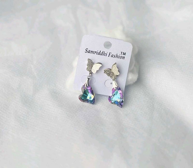 Butterfly Heart Earrings