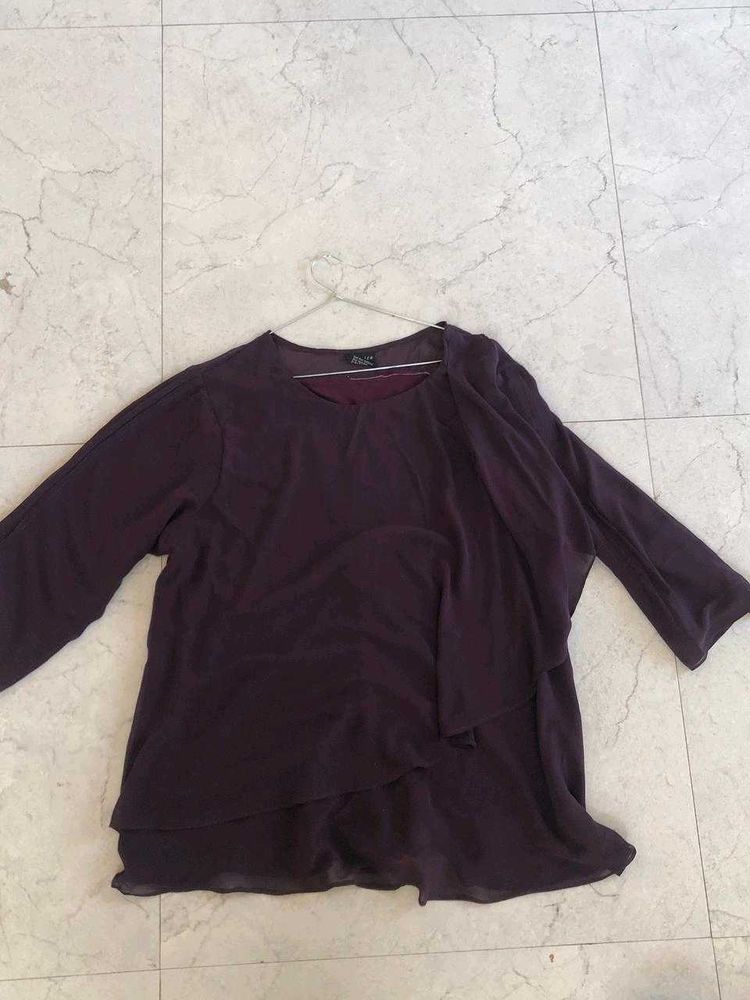 Elegant Purple Layered Top