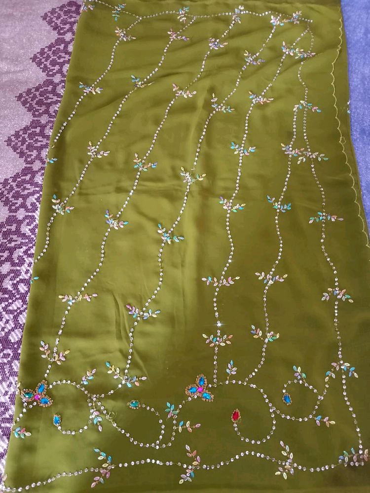 Discount Offer Designer Saree With Blouse