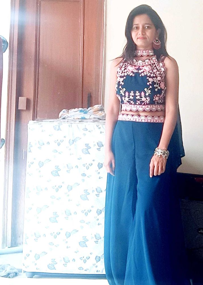 Crop Top Sharara Set
