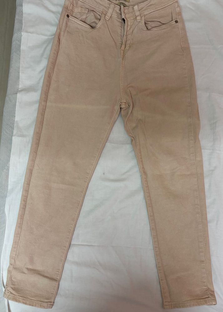 Peach Denim Jeans