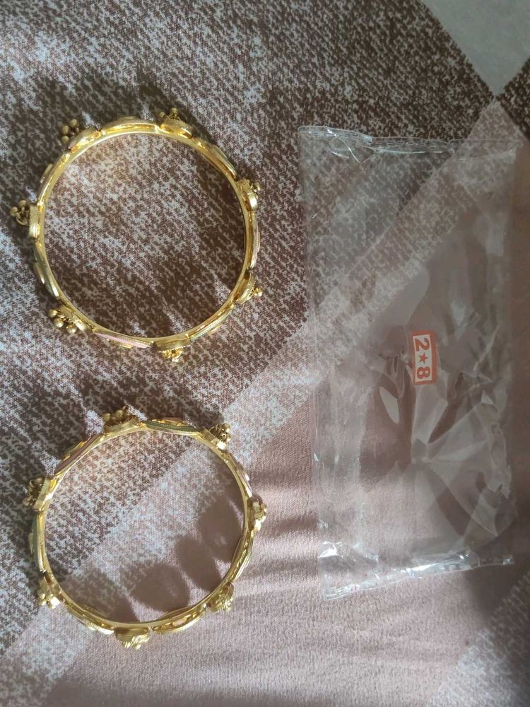 Gold Tone Bangles - Set of 2